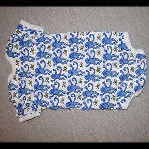 Roberta Roller Rabbit Blue Monkey Print One-Piece Bodysuit